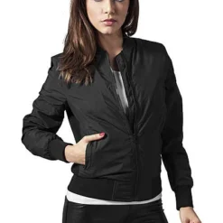 Urban Classics Damen Jacke Ladies Light Bomber Jacket Schwarz