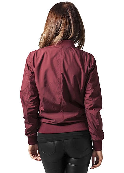 Urban Classics Damen Jacke Ladies Light Bomber Jacket Burgundy 4 Urban Classics Damen Jacke Ladies Light Bomber Jacket Burgundy – Bild 2