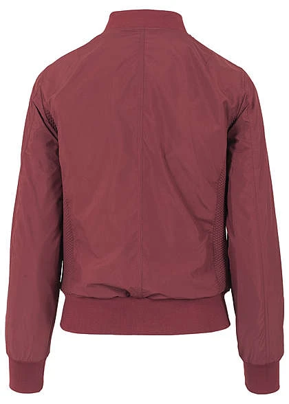 Urban Classics Damen Jacke Ladies Light Bomber Jacket Burgundy 6 Urban Classics Damen Jacke Ladies Light Bomber Jacket Burgundy – Bild 4