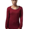 Urban Classics Damen Sweater Loch Optik Grobstrick Burgundy Rot 2 Urban Classics Damen Sweater Loch Optik Grobstrick Burgundy Rot -Vero Moda Verkaufsgeschäft 16081194