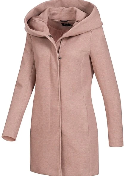 ONLY Damen NOOS Coatigan Mit 2-Pockets Und Kapuze Mocha Mouss Rosa 4 ONLY Damen NOOS Coatigan Mit 2-Pockets Und Kapuze Mocha Mouss Rosa – Bild 2