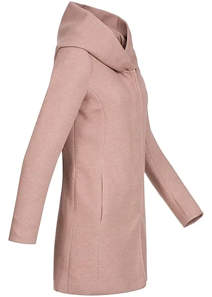 ONLY Damen NOOS Coatigan Mit 2-Pockets Und Kapuze Mocha Mouss Rosa 5 ONLY Damen NOOS Coatigan Mit 2-Pockets Und Kapuze Mocha Mouss Rosa – Bild 3