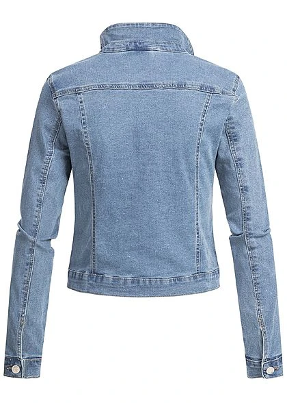 Vero Moda Damen NOOS Jeans Jacke 2 Brusttaschen Hell Blau Denim 5 Vero Moda Damen NOOS Jeans Jacke 2 Brusttaschen Hell Blau Denim – Bild 3