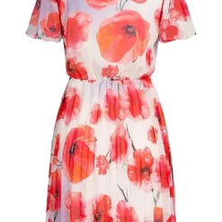 Styleboom Fashion Damen Pleated Chiffon Dress Corn Poppy Print Weiss Rot 7 Styleboom Fashion Damen Pleated Chiffon Dress Corn Poppy Print Weiss Rot -Vero Moda Verkaufsgeschäft 19056414 2