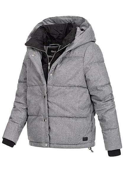 ONLY Damen 2in1 Quilted Jacket 2-Pockets Hell Grau Melange 5 ONLY Damen 2in1 Quilted Jacket 2-Pockets Hell Grau Melange – Bild 3