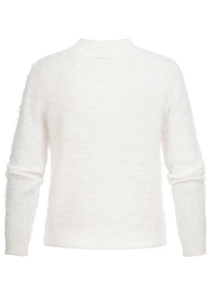 Hailys Damen High-Neck Strickpullover Offweiss 4 Hailys Damen High-Neck Strickpullover Offweiss – Bild 2