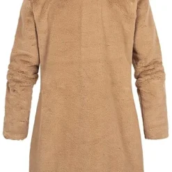 Styleboom Fashion Damen Kunstfell Cardigan 2-Pockets Camel Braun -Vero Moda Verkaufsgeschäft 19116934 2
