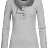 Styleboom Fashion Damen Ribbed Longsleeve Knopfleiste Hell Grau 1 Styleboom Fashion Damen Ribbed Longsleeve Knopfleiste Hell Grau -Vero Moda Verkaufsgeschäft 20026197