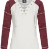 Styleboom Fashion Damen 2-Tone Struktur Longsleeve Schnürausschnitt Weiss Rot 1 Styleboom Fashion Damen 2-Tone Struktur Longsleeve Schnürausschnitt Weiss Rot -Vero Moda Verkaufsgeschäft 20036281