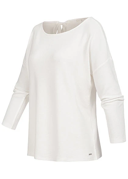 Tom Tailor Damen 3/4 Arm Ribbed Pullover Sweater Mit Schleife Hinten Off Weiss 4 Tom Tailor Damen 3/4 Arm Ribbed Pullover Sweater Mit Schleife Hinten Off Weiss – Bild 2