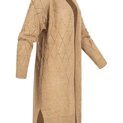 Styleboom Fashion Damen Longform Strickcardigan Rauten Muster Camel Braun 6 Styleboom Fashion Damen Longform Strickcardigan Rauten Muster Camel Braun -Vero Moda Verkaufsgeschäft 20086288 1