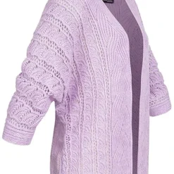 Styleboom Fashion Damen Strickcardigan Lochmuster Rückenausschnitt Lila 6 Styleboom Fashion Damen Strickcardigan Lochmuster Rückenausschnitt Lila -Vero Moda Verkaufsgeschäft 20086298 1