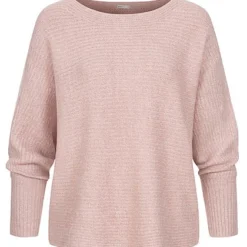 ONLY Damen NOOS Oversized Strickpullover Bootausschnitt Woodrose Rosa Melange