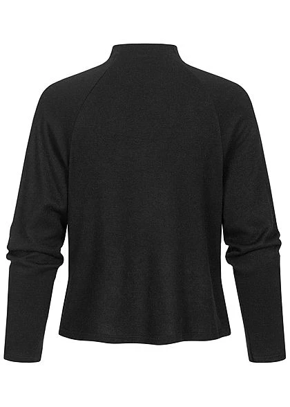 Hailys Damen High-Neck Pullover Longsleeve Schwarz 4 Hailys Damen High-Neck Pullover Longsleeve Schwarz – Bild 2