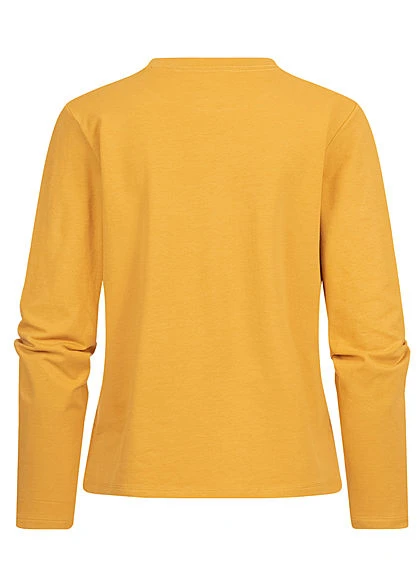 Tom Tailor Damen Longsleeve Pullover Mit Seitl. Schlitzen Indian Spice Gelb 5 Tom Tailor Damen Longsleeve Pullover Mit Seitl. Schlitzen Indian Spice Gelb – Bild 3
