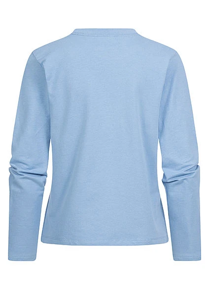 Tom Tailor Damen Longsleeve Pullover Mit Seitl. Schlitzen Sommer Blau 5 Tom Tailor Damen Longsleeve Pullover Mit Seitl. Schlitzen Sommer Blau – Bild 3