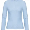 ONLY Damen NOOS Ribbed Frill Longsleeve Pullover Hell Blau 1 ONLY Damen NOOS Ribbed Frill Longsleeve Pullover Hell Blau -Vero Moda Verkaufsgeschäft 20104989