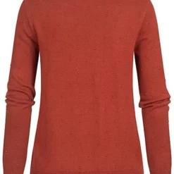 Tom Tailor Damen Gepunkteter Strickpullover Sweater Mit Rippbündchen Rost Braun -Vero Moda Verkaufsgeschäft 20110147 2