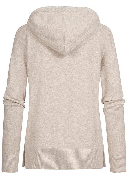 Tom Tailor Damen Lurex Hoodie Kapuze Glitzerdetails Am Saum Rippbündchen Warm Beige Mel 5 Tom Tailor Damen Lurex Hoodie Kapuze Glitzerdetails Am Saum Rippbündchen Warm Beige Mel – Bild 3