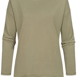 ONLY Damen Modal Tencell Longsleeve Vokuhila Deep Lichen Grün