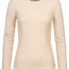 Tom Tailor Damen Ribbed Frill Longsleeve Soft Creme Beige 1 Tom Tailor Damen Ribbed Frill Longsleeve Soft Creme Beige -Vero Moda Verkaufsgeschäft 21010019
