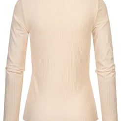 Tom Tailor Damen Ribbed Frill Longsleeve Soft Creme Beige 5 Tom Tailor Damen Ribbed Frill Longsleeve Soft Creme Beige -Vero Moda Verkaufsgeschäft 21010019 1