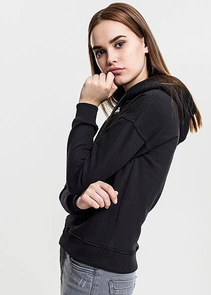 Urban Classics Damen Basic Hoodie Mit Kapuze Schwarz 6 Urban Classics Damen Basic Hoodie Mit Kapuze Schwarz – Bild 4