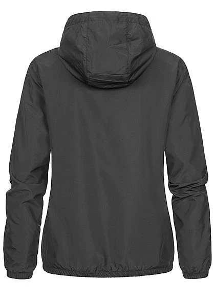 Urban Classics Damen Pull Over Jacke Windbreaker Kapuze Deko Tasche Vorne Schwarz 5 Urban Classics Damen Pull Over Jacke Windbreaker Kapuze Deko Tasche Vorne Schwarz – Bild 3