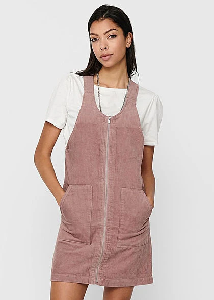 JACQUELINE DE YONG JDY By ONLY Damen Mini Cord Jeans Kleid Mit Zipper Vone 2-Pockets Woodrose Rosa 3 JACQUELINE DE YONG JDY By ONLY Damen Mini Cord Jeans Kleid Mit Zipper Vone 2-Pockets Woodrose Rosa