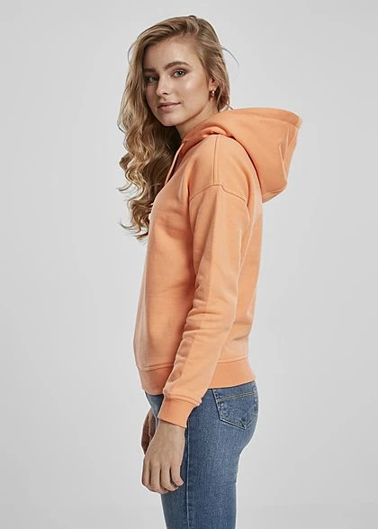 Urban Classics Damen Basic Hoodie Mit Kapuze Papaya Orange 5 Urban Classics Damen Basic Hoodie Mit Kapuze Papaya Orange – Bild 3
