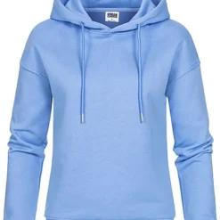 Urban Classics Damen Basic Hoodie Mit Kapuze Clearwater Blau
