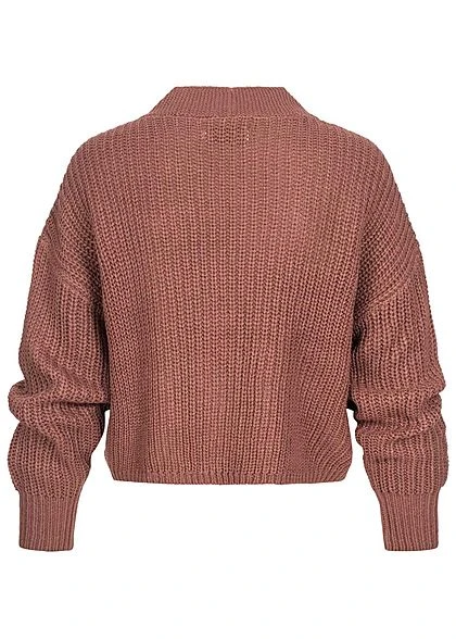 ONLY Damen NOOS V-Neck1 Strickcardigan Mit Knopfleiste Nostalgia Dunkel Rose Lila 4 ONLY Damen NOOS V-Neck1 Strickcardigan Mit Knopfleiste Nostalgia Dunkel Rose Lila – Bild 2