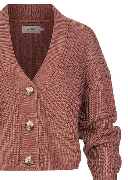 ONLY Damen NOOS V-Neck1 Strickcardigan Mit Knopfleiste Nostalgia Dunkel Rose Lila 5 ONLY Damen NOOS V-Neck1 Strickcardigan Mit Knopfleiste Nostalgia Dunkel Rose Lila – Bild 3