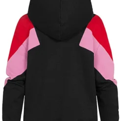 Urban Classics Damen Oversize Colorblock Hoodie 3-Tone Schwarz Fire Rot Pink -Vero Moda Verkaufsgeschäft 21020392 2