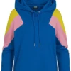 Urban Classics Damen Oversize Colorblock Hoodie 3-Tone Bright Blau Gelb Pink -Vero Moda Verkaufsgeschäft 21020393