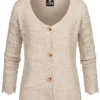 Styleboom Fashion Damen Kurzer Grobstrick Cardigan Lochmuster Beige 2 Styleboom Fashion Damen Kurzer Grobstrick Cardigan Lochmuster Beige -Vero Moda Verkaufsgeschäft 21026522