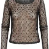 Hotel De Ville Damen Langarm Grobstrick Shirt Schwarz -Vero Moda Verkaufsgeschäft 21031138