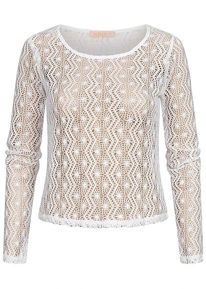 Hotel De Ville Damen Langarm Grobstrick Shirt Weiss 3 Hotel De Ville Damen Langarm Grobstrick Shirt Weiss