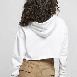 Urban Classics Damen Oversized Cropped Hoodie Weiss 7 Urban Classics Damen Oversized Cropped Hoodie Weiss -Vero Moda Verkaufsgeschäft 21052380 2