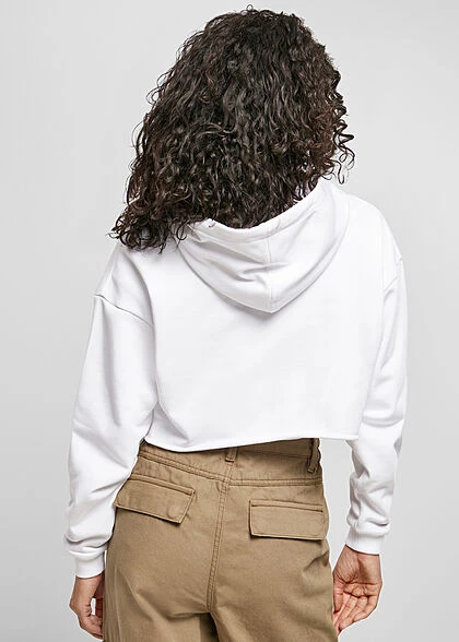 Urban Classics Damen Oversized Cropped Hoodie Weiss 5 Urban Classics Damen Oversized Cropped Hoodie Weiss – Bild 3