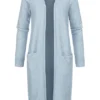VILA Damen NOOS Longform Cardigan Offener Schnitt 2-Pockets Ashley Hell Blau 1 VILA Damen NOOS Longform Cardigan Offener Schnitt 2-Pockets Ashley Hell Blau -Vero Moda Verkaufsgeschäft 21062776