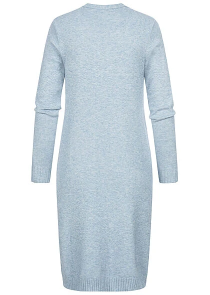VILA Damen NOOS Longform Cardigan Offener Schnitt 2-Pockets Ashley Hell Blau 5 VILA Damen NOOS Longform Cardigan Offener Schnitt 2-Pockets Ashley Hell Blau – Bild 3