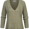 Hailys Damen V-Neck Cardigan Strickjacke Knopfleiste Hell Khaki Grün 2 Hailys Damen V-Neck Cardigan Strickjacke Knopfleiste Hell Khaki Grün -Vero Moda Verkaufsgeschäft 21062953