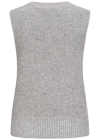 ONLY Damen NOOS Pullunder Mit Wollanteil Hellgrau Mel 4 ONLY Damen NOOS Pullunder Mit Wollanteil Hellgrau Mel – Bild 2