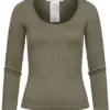 ONLY Damen Ribbed Longsleeve Pullover Kalamata Oliv Grün -Vero Moda Verkaufsgeschäft 21083463