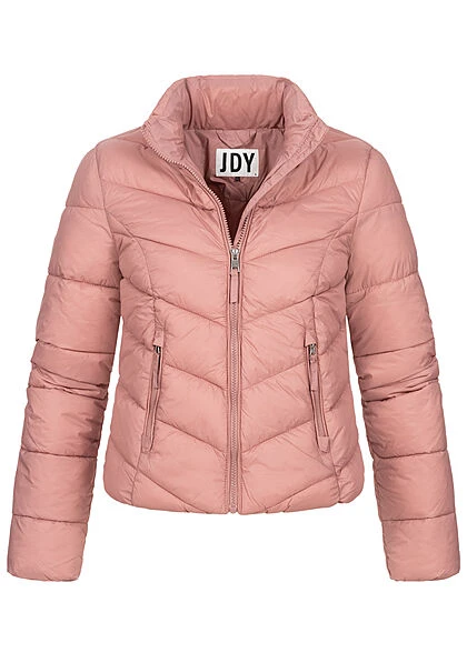 JACQUELINE DE YONG JDY By ONLY Damen Kurze Steppjacke Stehkragen 2-Pockets Woodrose Rosa 3 JACQUELINE DE YONG JDY By ONLY Damen Kurze Steppjacke Stehkragen 2-Pockets Woodrose Rosa