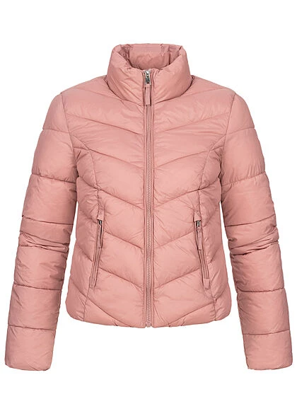 JACQUELINE DE YONG JDY By ONLY Damen Kurze Steppjacke Stehkragen 2-Pockets Woodrose Rosa 4 JACQUELINE DE YONG JDY By ONLY Damen Kurze Steppjacke Stehkragen 2-Pockets Woodrose Rosa – Bild 2