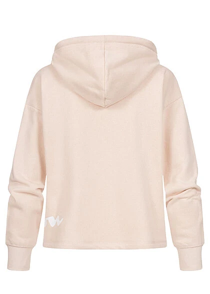Champion Damen Hoodie Kapuze Logo Print Rosa Beige 5 Champion Damen Hoodie Kapuze Logo Print Rosa Beige – Bild 3