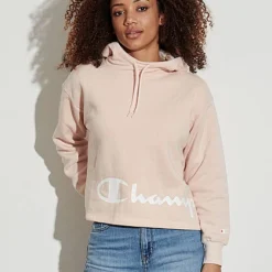 Champion Damen Hoodie Kapuze Logo Print Rosa Beige 9 Champion Damen Hoodie Kapuze Logo Print Rosa Beige -Vero Moda Verkaufsgeschäft 21083678 3