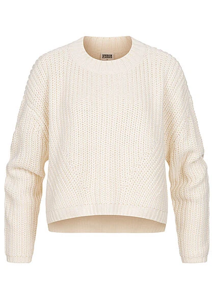 Urban Classics Damen Oversized Grobstrickpullover Sweater Vokuhila Whitesand Beige 3 Urban Classics Damen Oversized Grobstrickpullover Sweater Vokuhila Whitesand Beige